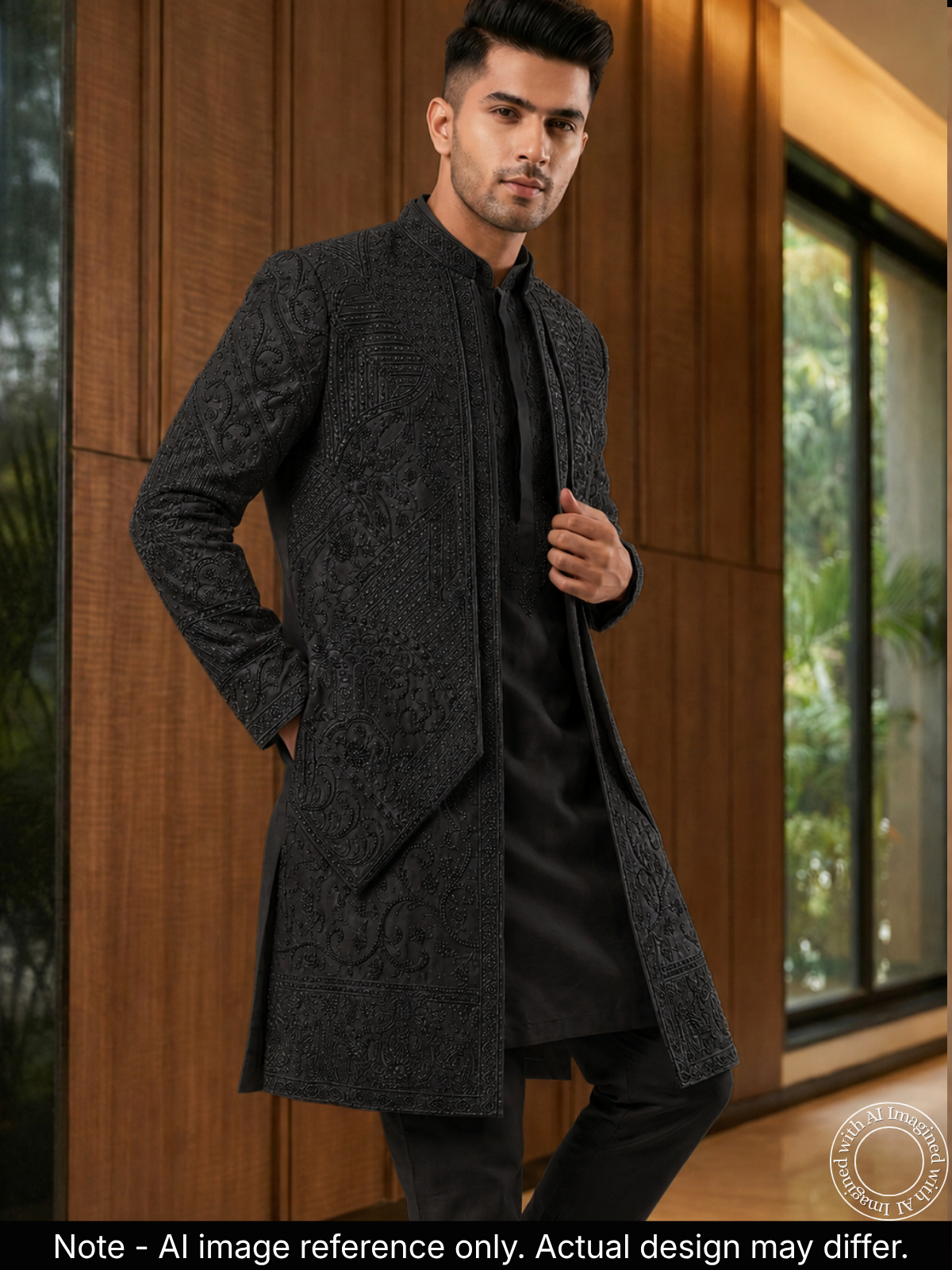 the-virasat-a-unstitched-black-indowestern-fabric-for-men-20724