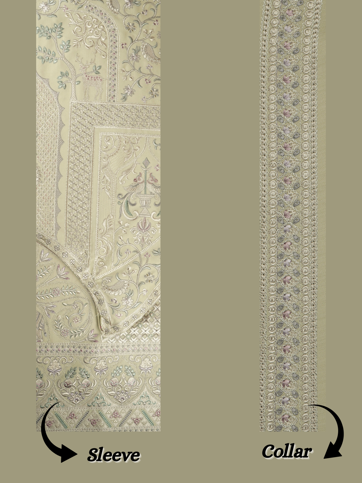 The Virasat - Unstitched Pista Green Regal Menswear Fabric 20727
