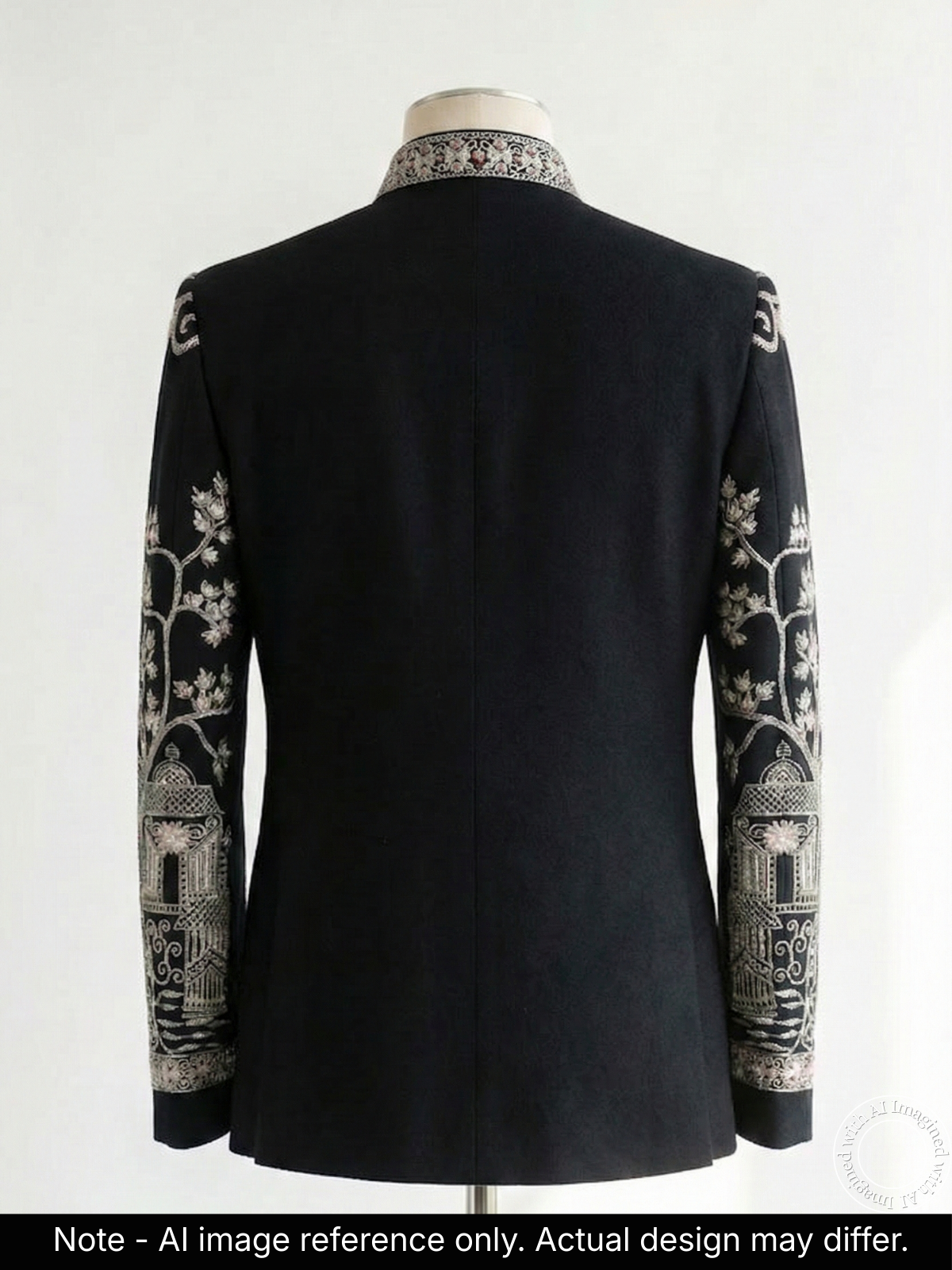 The-Riwaayat-Unstitched-Black-Jodhpuri-Jacket-Fabric-for-Men-20742-back-view