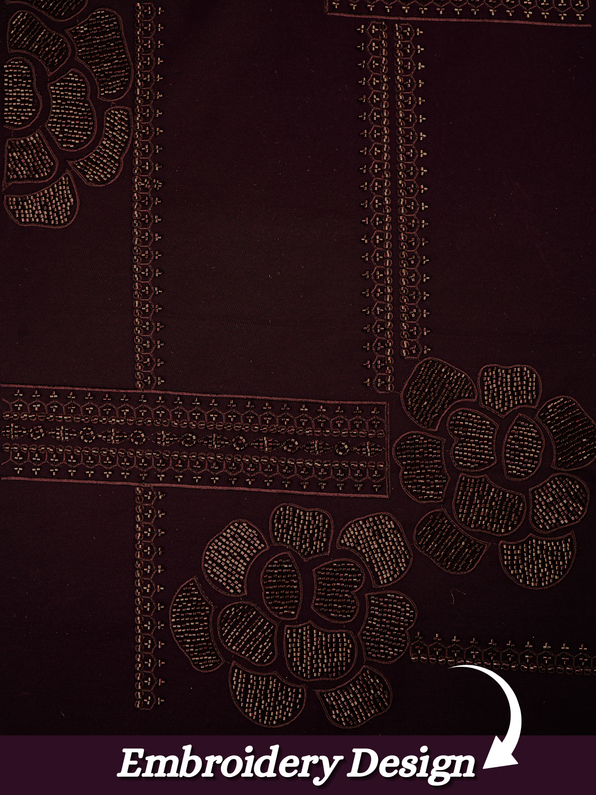 The Riwaayat - Unstitched Wine Jodhpuri Jacket Fabric for Men 20744