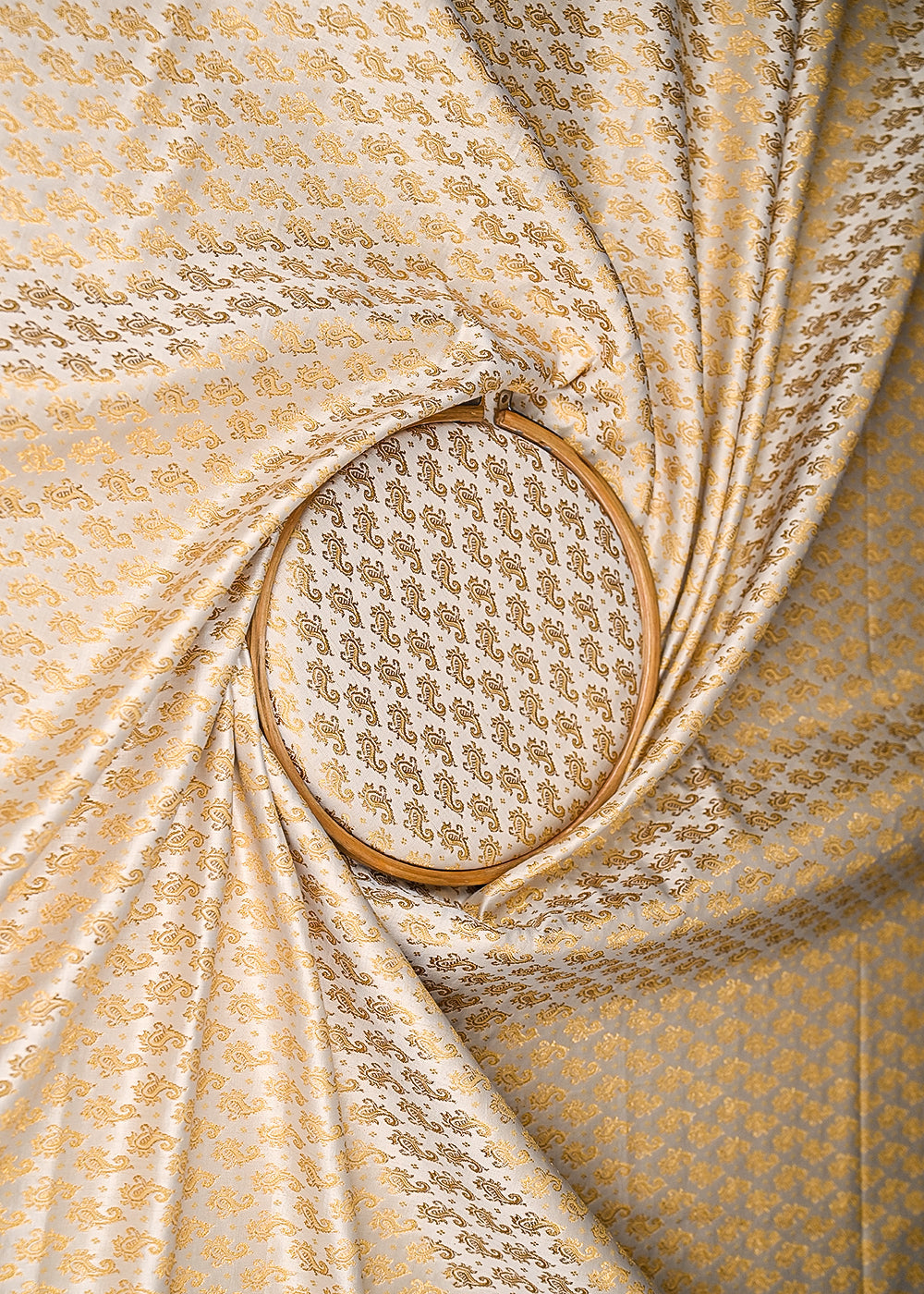 Ivory-Banarasi-Brocade-Fabric-With-All-Over-Golden-Zari-Handloom-20800-close-view