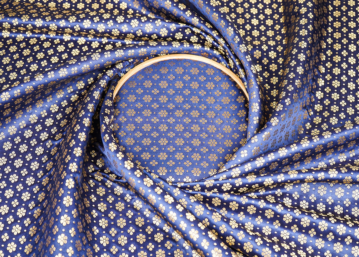 Navy-Blue-Banarasi-Brocade-Fabric-With-All-Over-Golden-Zari-Handloom-20815-close-view