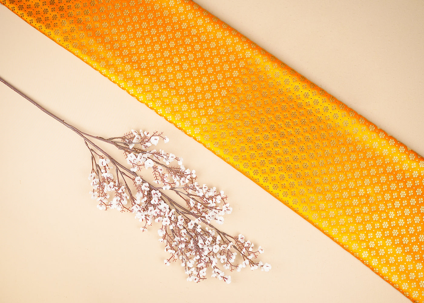 Mustard-Banarasi-Brocade-Fabric-With-All-Over-Golden-Zari-Handloom-20820