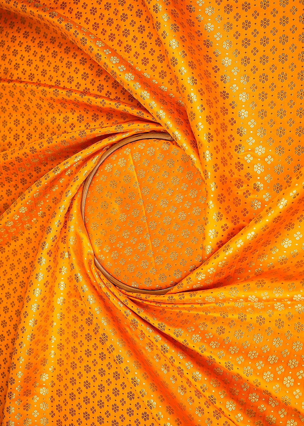 Mustard-Banarasi-Brocade-Fabric-With-All-Over-Golden-Zari-Handloom-20820-close-view