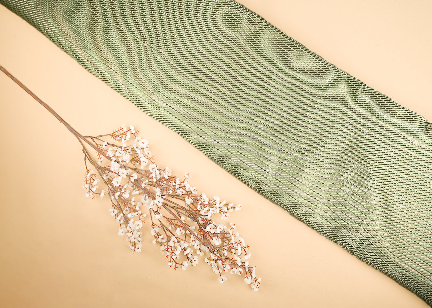 Pista-Green-Banarasi-Silk-Fabric-With-All-Over-Golden-Zari-Handloom-20952