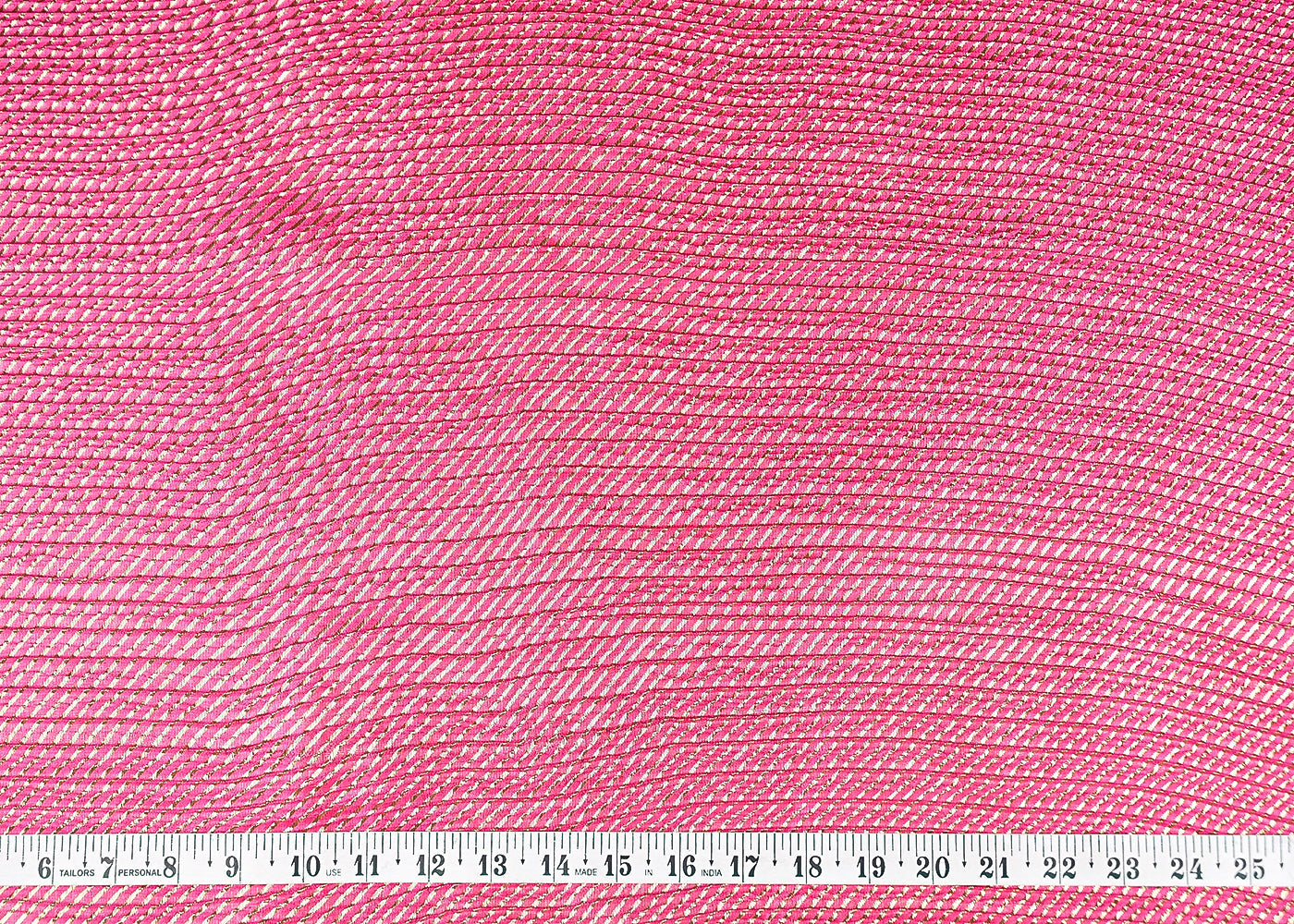 Rani-Pink-Banarasi-Silk-Fabric-With-All-Over-Golden-Zari-Handloom-20953-measurement-view
