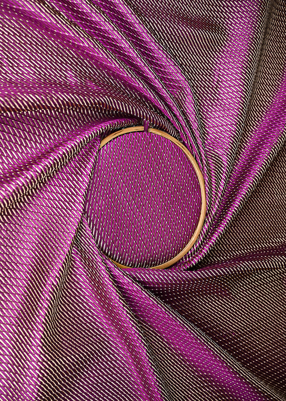Purple-Banarasi-Silk-Fabric-With-All-Over-Golden-Zari-Handloom-20957-close-view