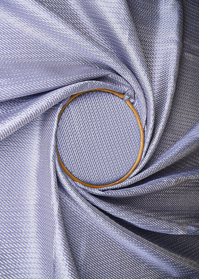 Powder Blue Banarasi Silk Fabric With All Over Golden Zari Handloom 20961