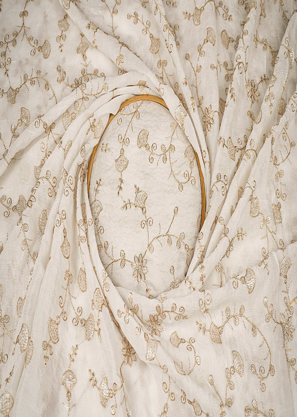 White-Chinon-Chiffon-Fabric-With-Allover-Buti-of-Sequins-And-Zari-Work-21083-clkose-view