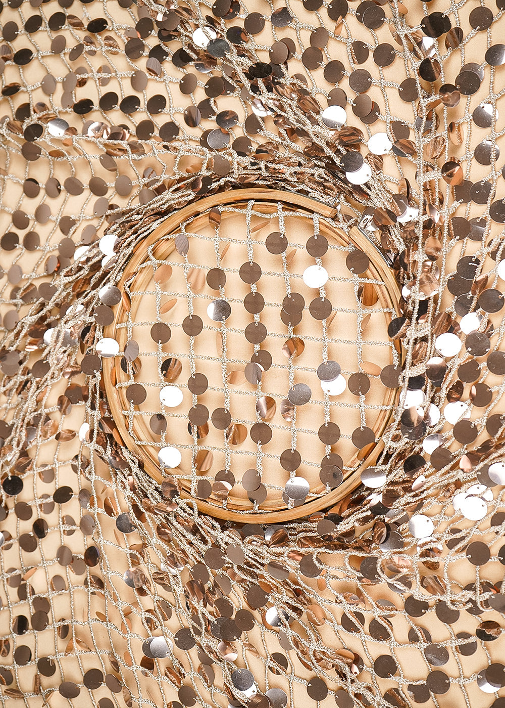 Rose-Gold-Imported-Laser-Cutwork-Net-Fabric-With-All-Over-Zari-And-Faux-Mirror-Work-21118-close-view