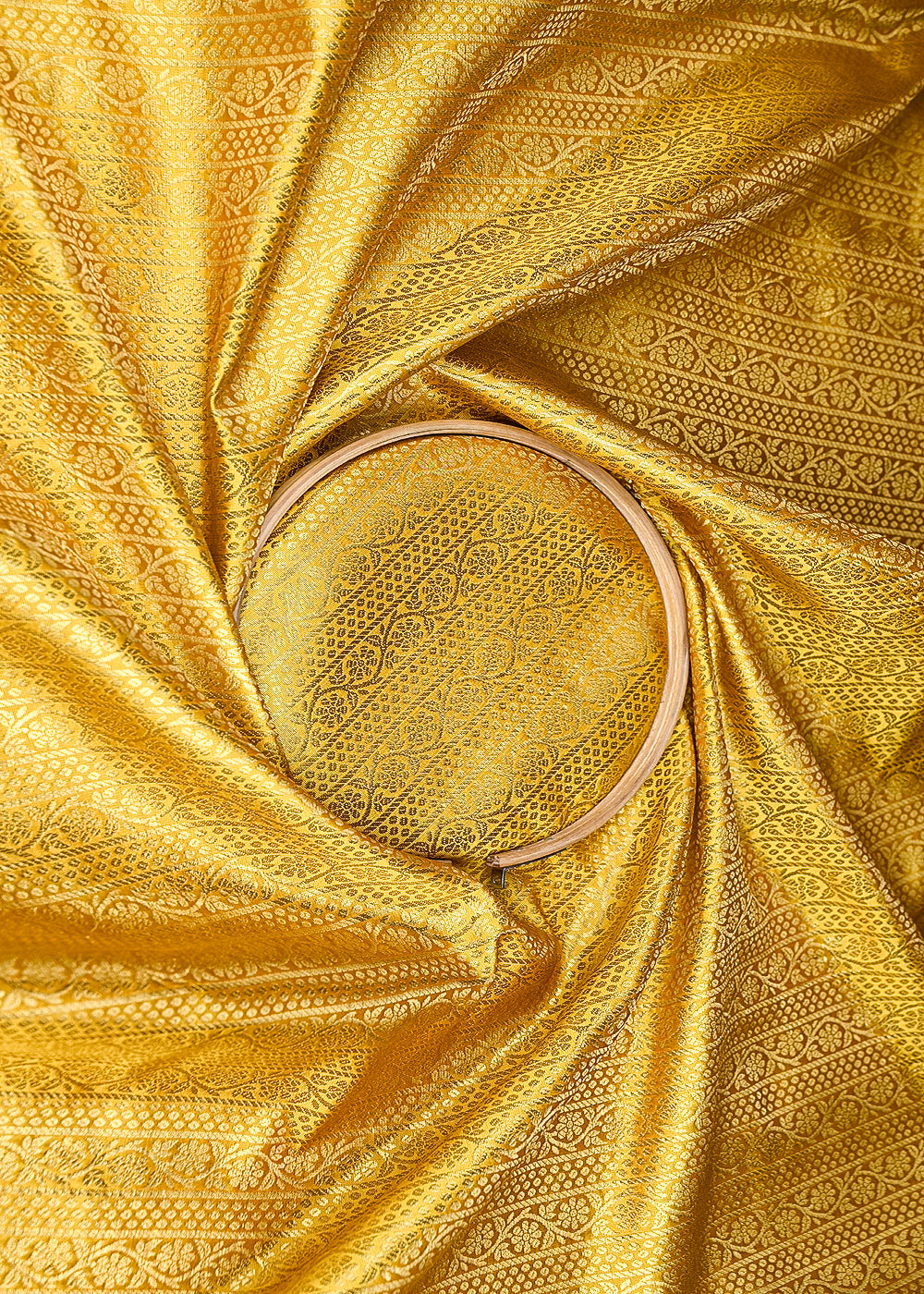 Mustard-Banarasi-Brocade-Fabric-With-Allover-Golden-Zari-Handloom-21149-close-view