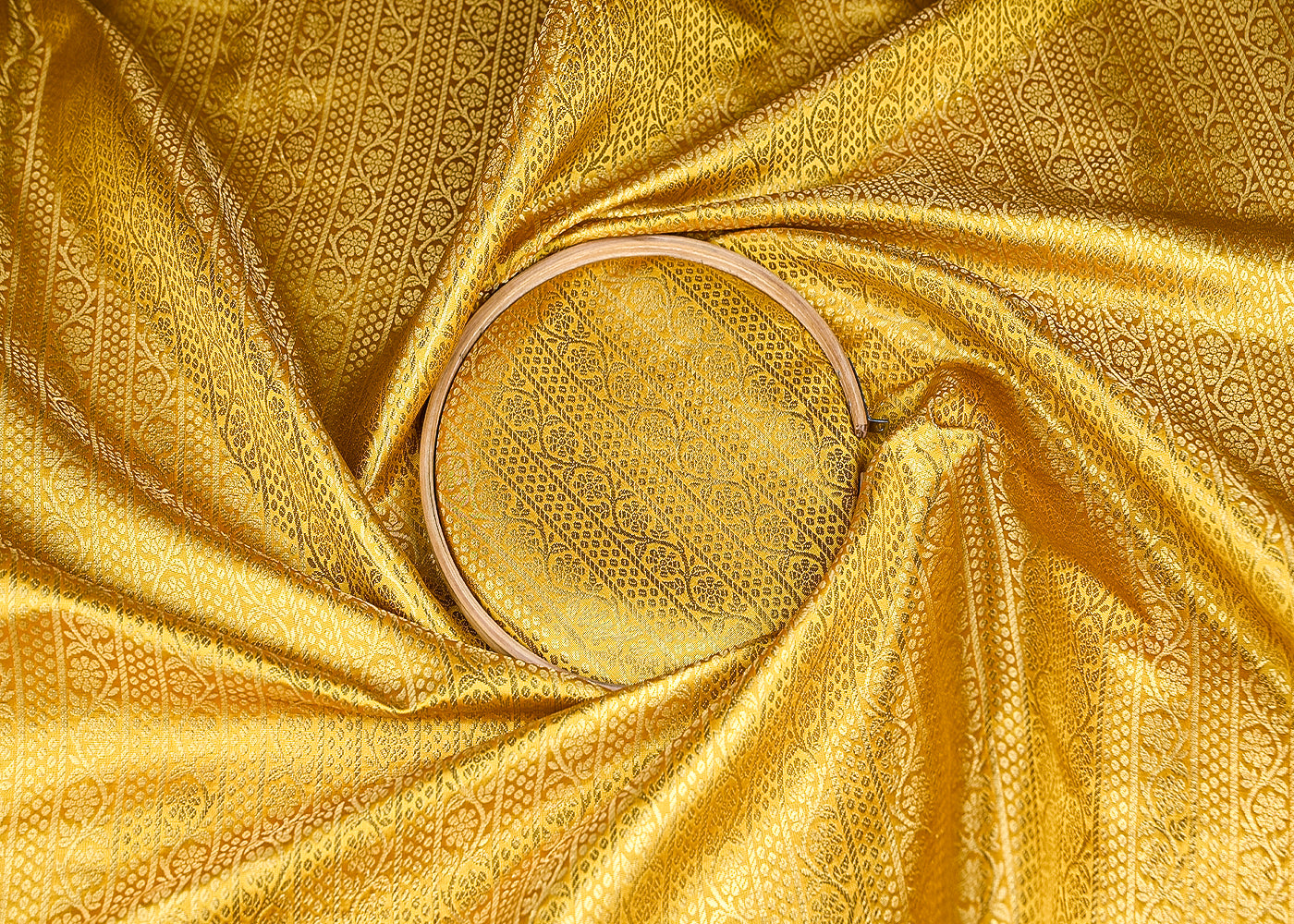 Mustard-Banarasi-Brocade-Fabric-With-Allover-Golden-Zari-Handloom-21149-close-view