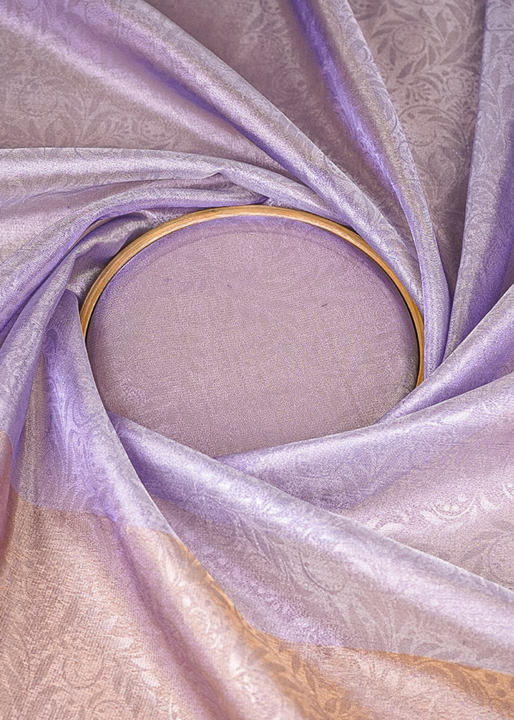 Lavender-&-Golden-Organza-Fabric-With-All-Over-Self-Work-With-One-Side-Border-21342-close-view