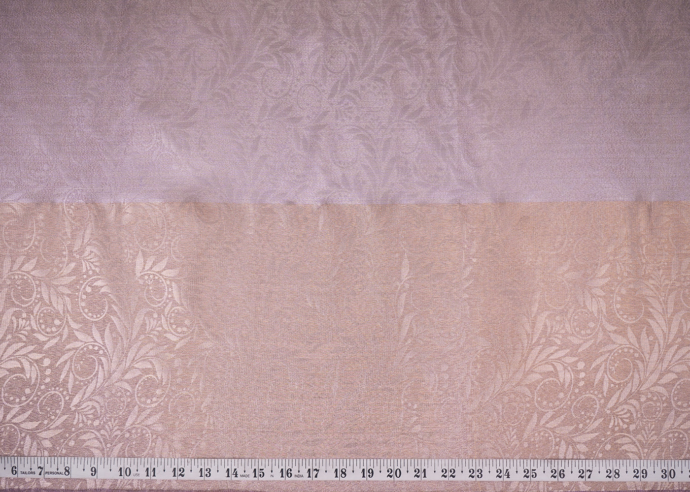 Lavender-&-Golden-Organza-Fabric-With-All-Over-Self-Work-With-One-Side-Border-21342-measurement-view