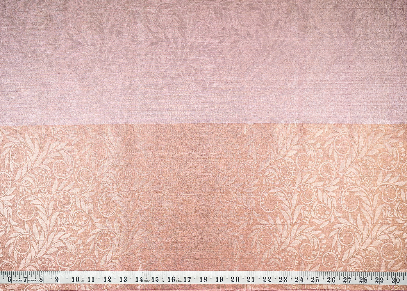 Pink-&-Golden-Organza-Fabric-With-All-Over-Self-Work-With-One-Side-Border-21346-measurement-view