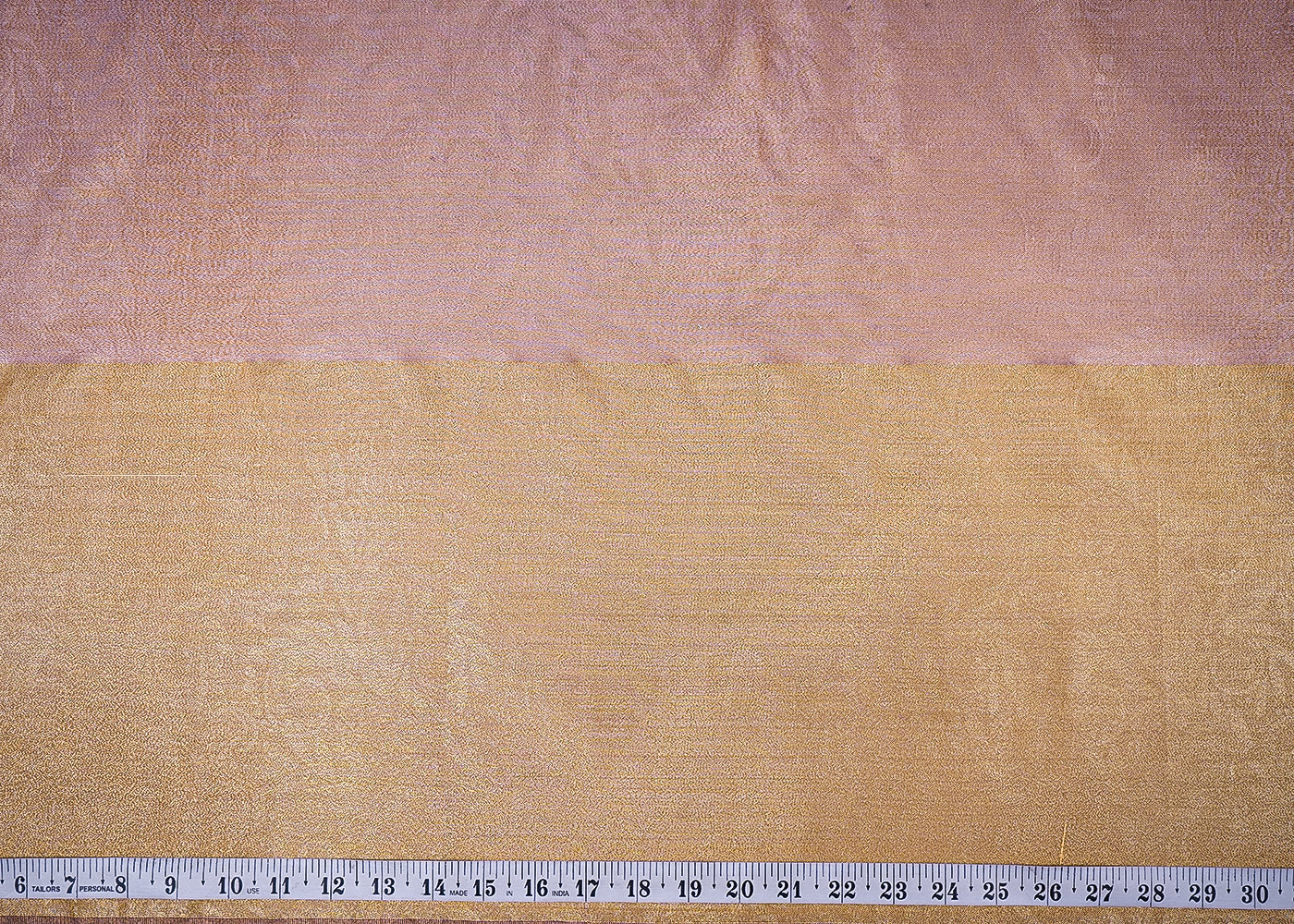 Light-Pink-&-Golden-Organza-Fabric-With-All-Over-Self-Work-With-One-Side-Border-21348-measurement-view