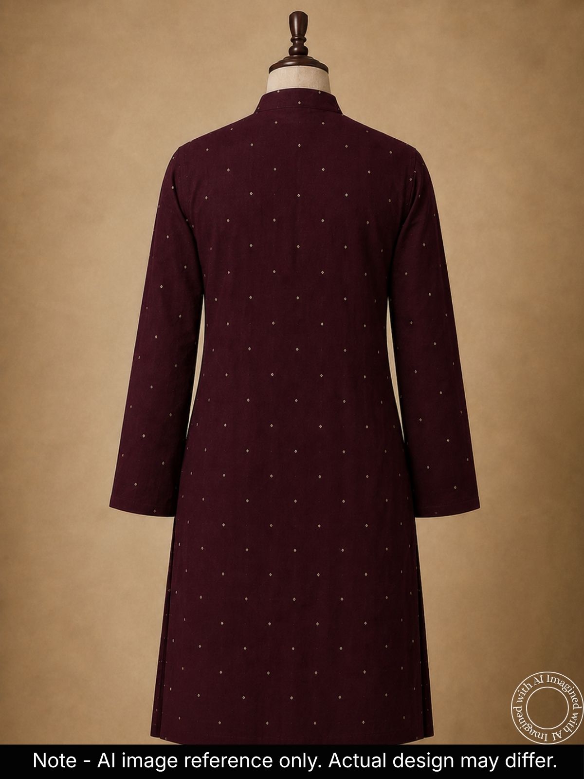 The Kohinoor - Unstitched Wine Kurta Fabric For Men 21359