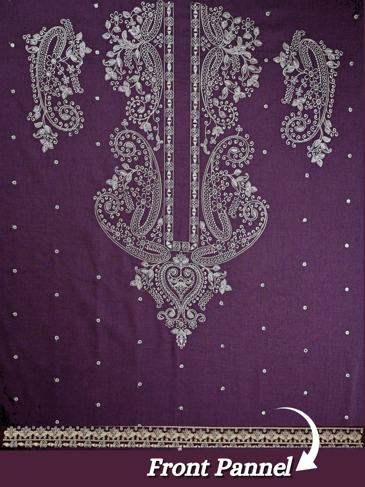 The Kohinoor - Unstitched Wine Kurta Fabric For Men 21359