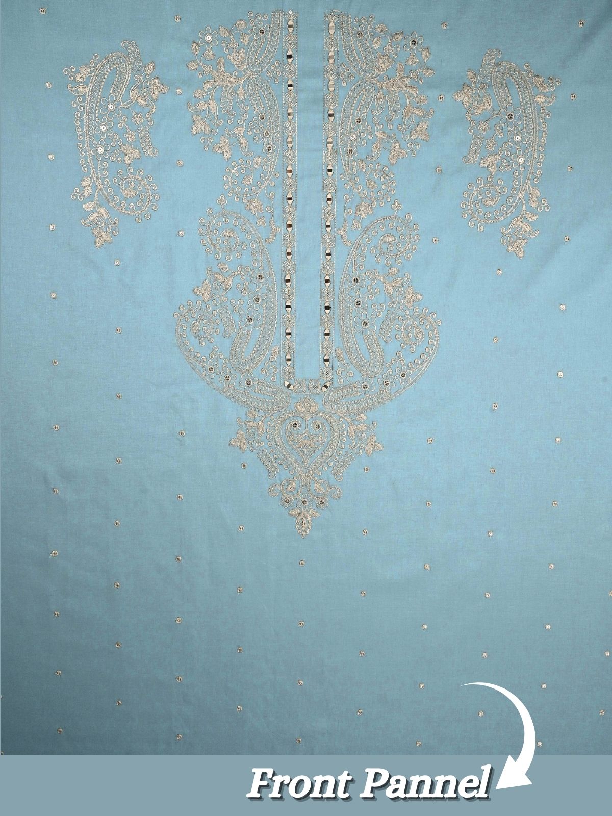 The Kohinoor - Unstitched Blue Kurta Fabric For Men 21360