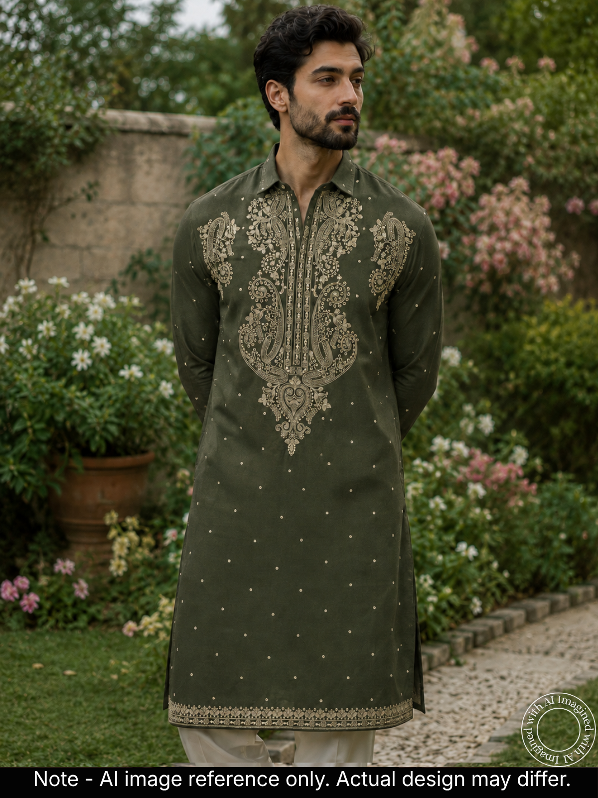 the-kohinoor-unstitched-sage-green-kurta-fabric-for-men-21361