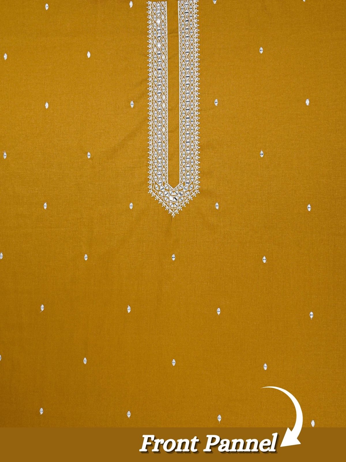 The Kohinoor - Unstitched Mustard Kurta Fabric For Men 21362
