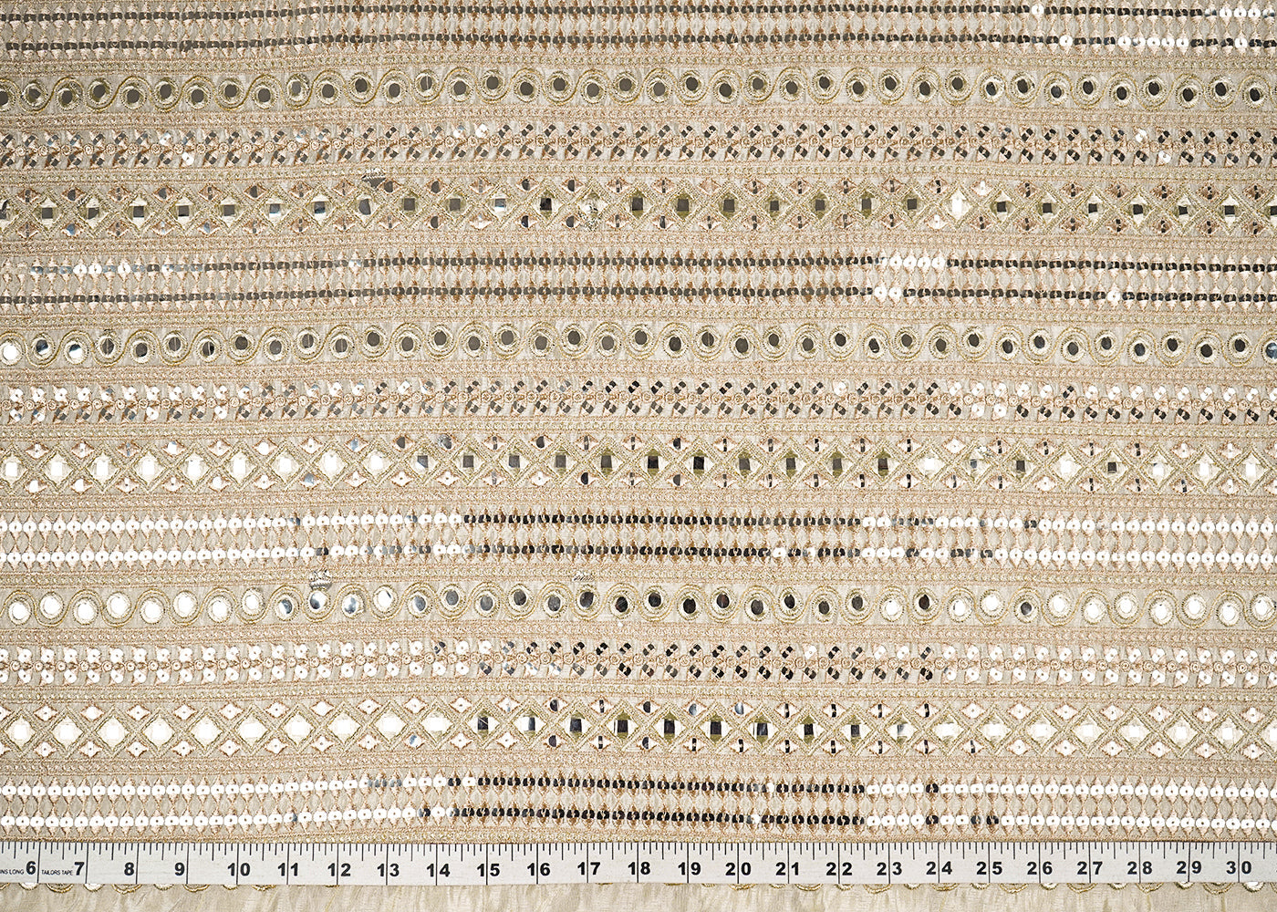 Sargun Mehta Inspired Edition | Golden Dyeable Embroidered Tissue Unstitched Fabric 21509