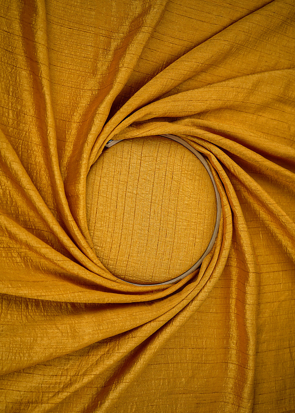 Yellow Ochre Colored Nysa Silk Fabric 21549(105)