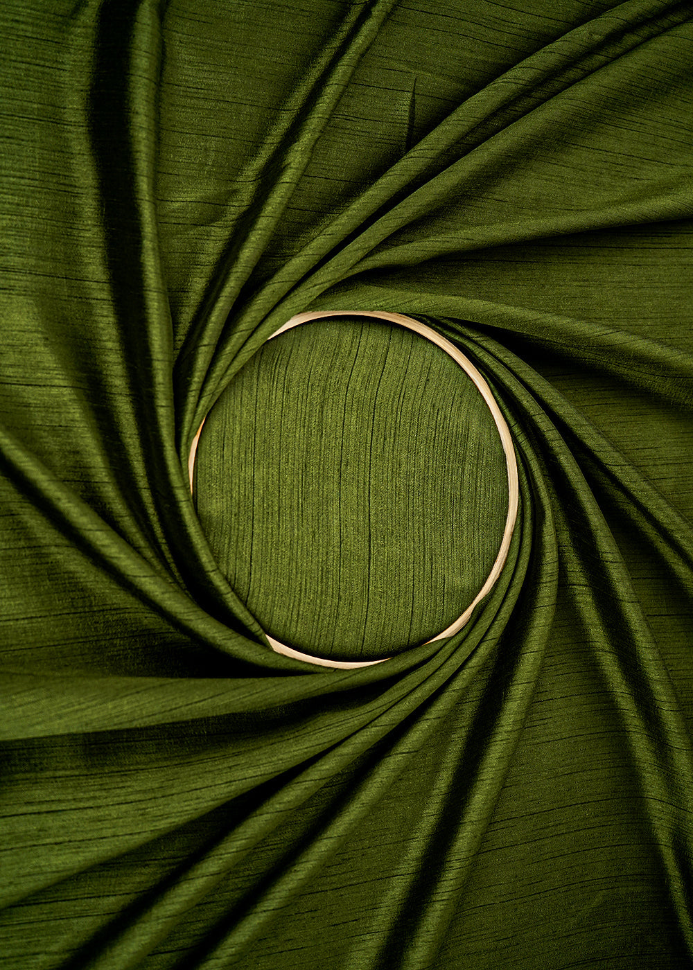 Green Colored Nysa Silk Fabric 21549(107)