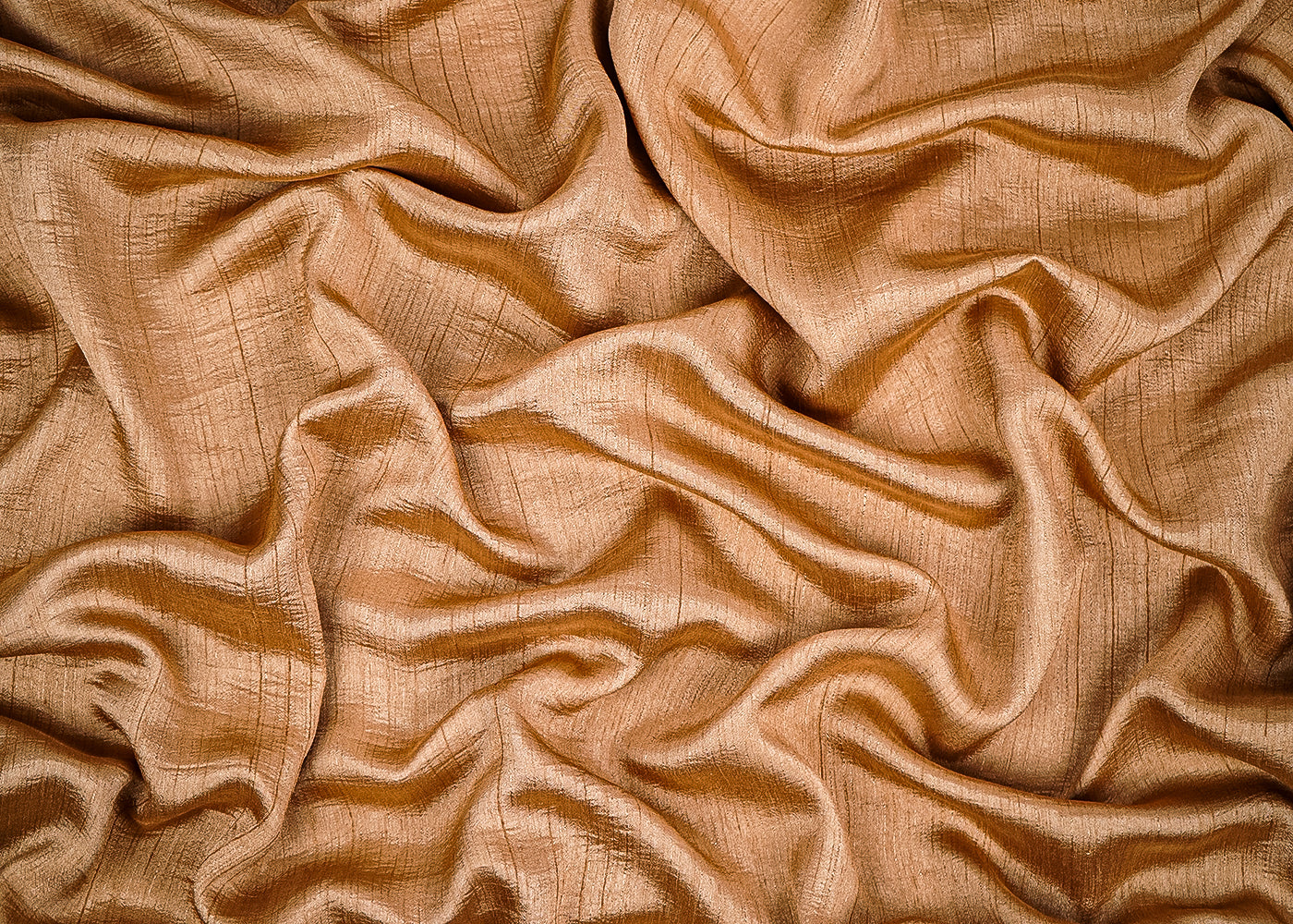 Champagne Gold Colored Nysa Silk Fabric 21549(112)