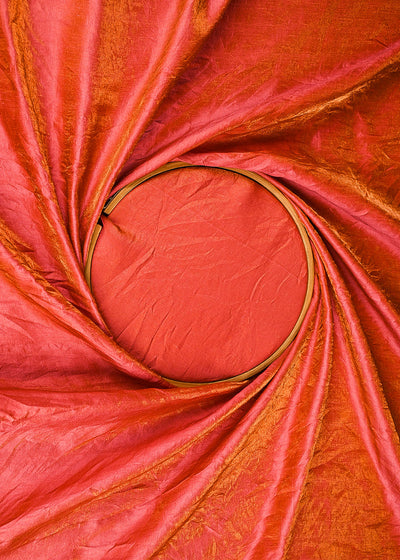 Gajri Pink Colored Diamond Silk Fabric 21551(104)