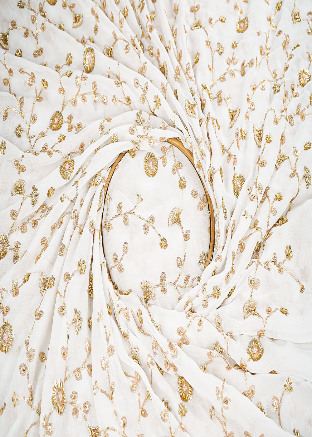 White-Dyeable-Georgette-Fabric-With-All-Over-Sequins,-Katdana-And-Bead-Work-21561-close-view
