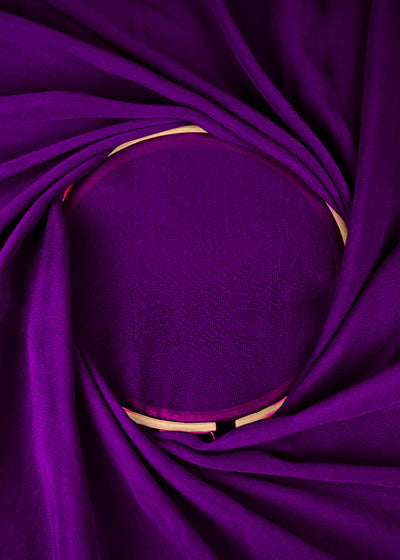 Purple Coloured Georgette Fabric 21609(101)