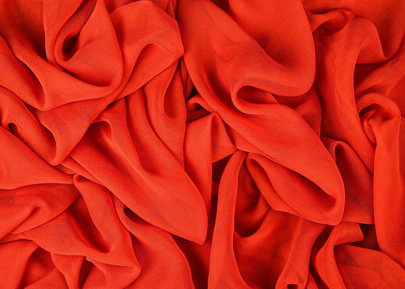 Orange Coloured Georgette Fabric 21609(103)