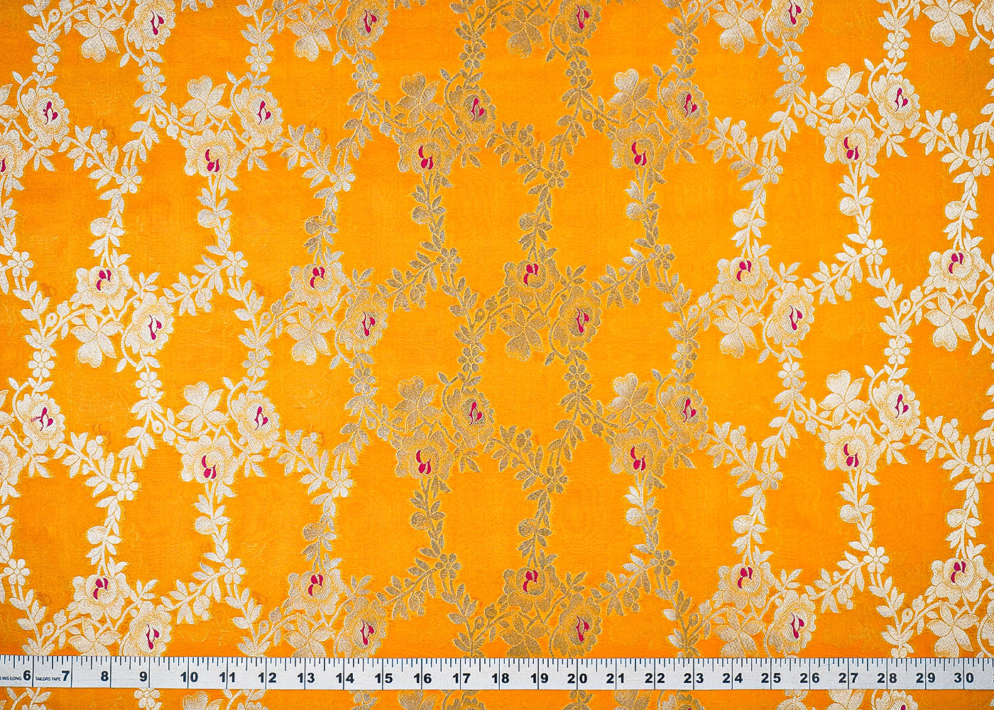 Mustard-banarasi-brocade-fabric-with-all-over-golden-zari-handloom-21645-measurement-view