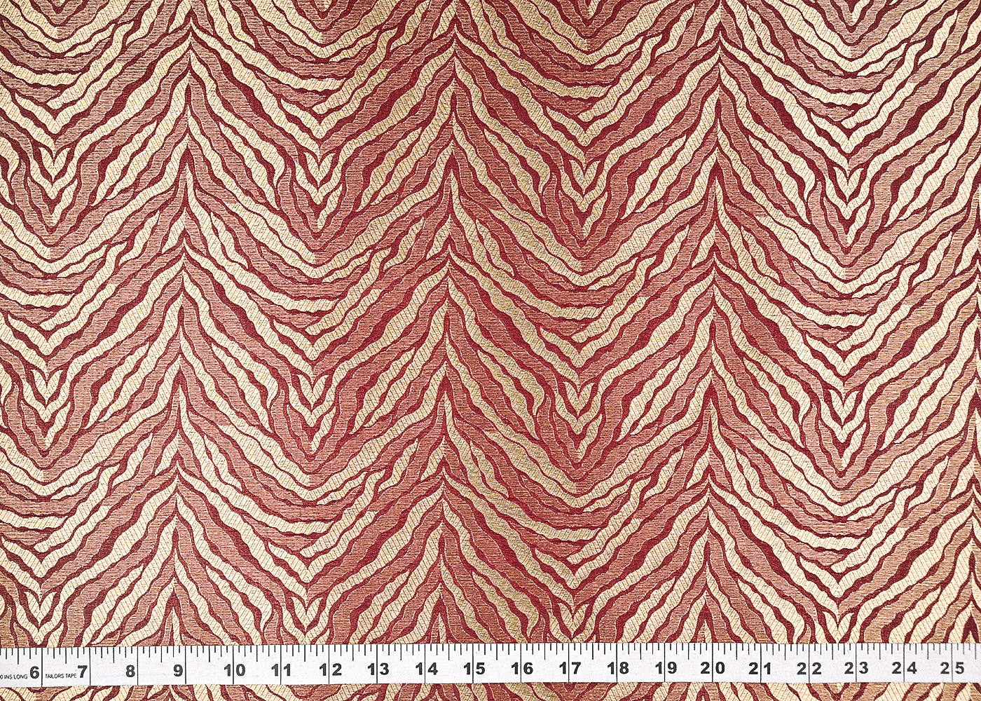 Wine Banarasi Brocade Fabric With All Over Thread And Zari Handloom 21666