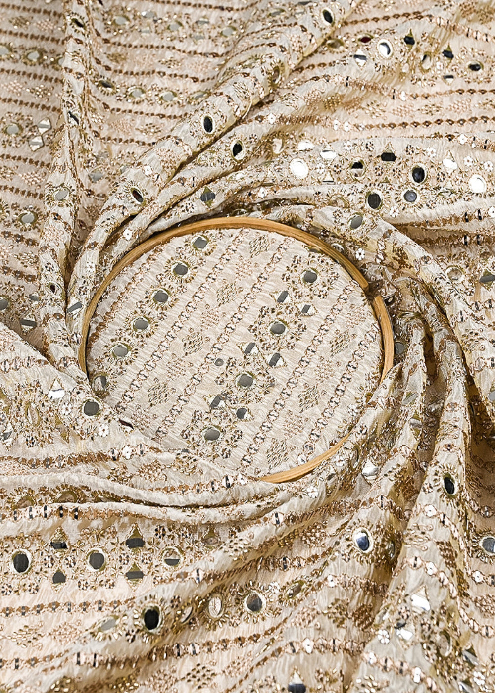 Golden-Dyeable-Tissue-Fabric-With-All-Over-Zari-Sequins-Katdana-And-Faux-Mirror-Work-21707-cloose-view