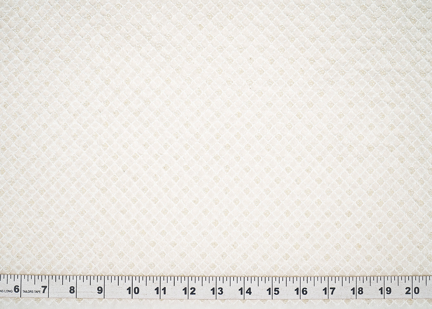 White Dyeable Georgette Fabric With All Over Thread And Bead Work 21710