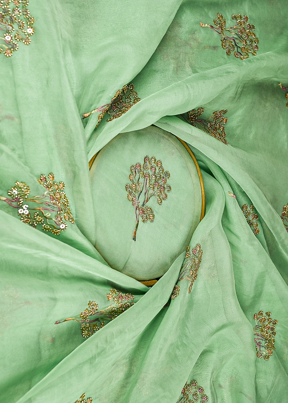 Aqua-Green-Organza-Fabric-With-All-Over-Thread-Sequins-And-Katdana-Work-217223-close-view