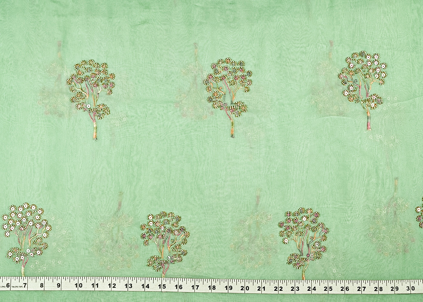 Aqua-Green-Organza-Fabric-With-All-Over-Thread-Sequins-And-Katdana-Work-217223-measurement-view