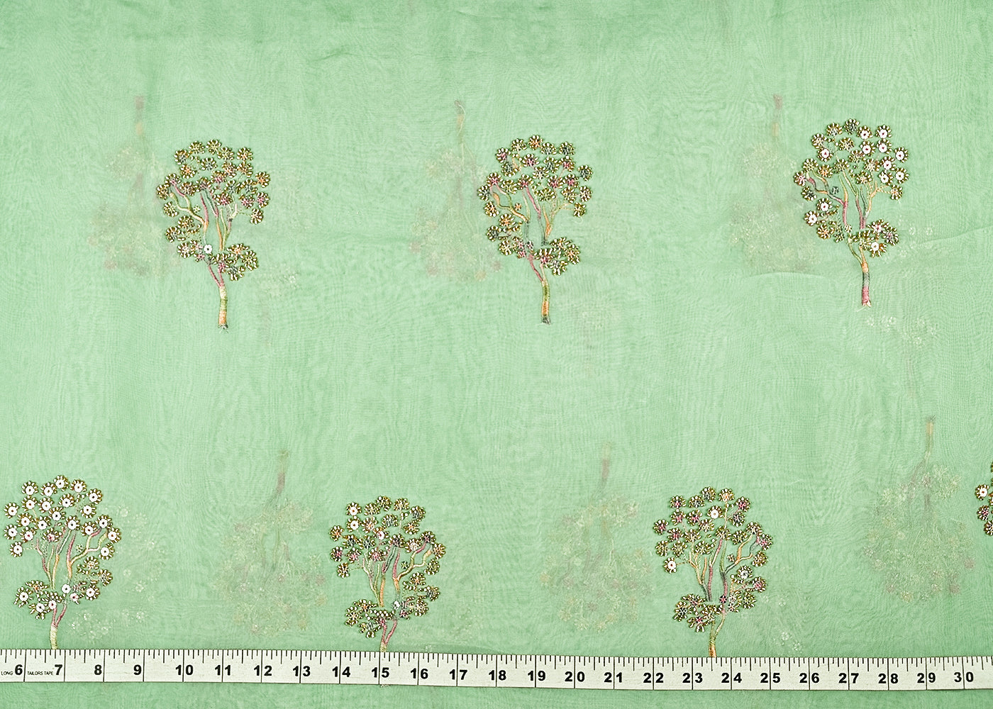 Aqua-Green-Organza-Fabric-With-All-Over-Thread-Sequins-And-Katdana-Work-217223-measurement-view