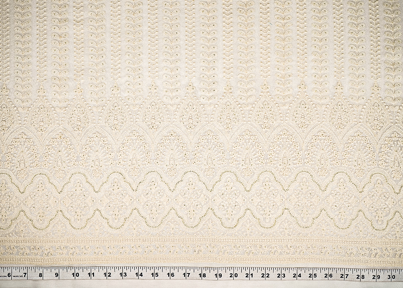 White-Dyeable-Georgette-Fabric-With-All-Over-Stripes-Of-Sequins-And-Thread-Work-With-One-Side-Border-21759-measurement-view