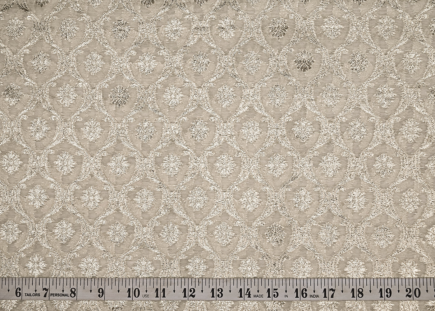 White-Dyeable-Chanderi-Silk-Fabric-With-All-Over-Dull-Gold-Zari-Handloom-21787-measurement-view