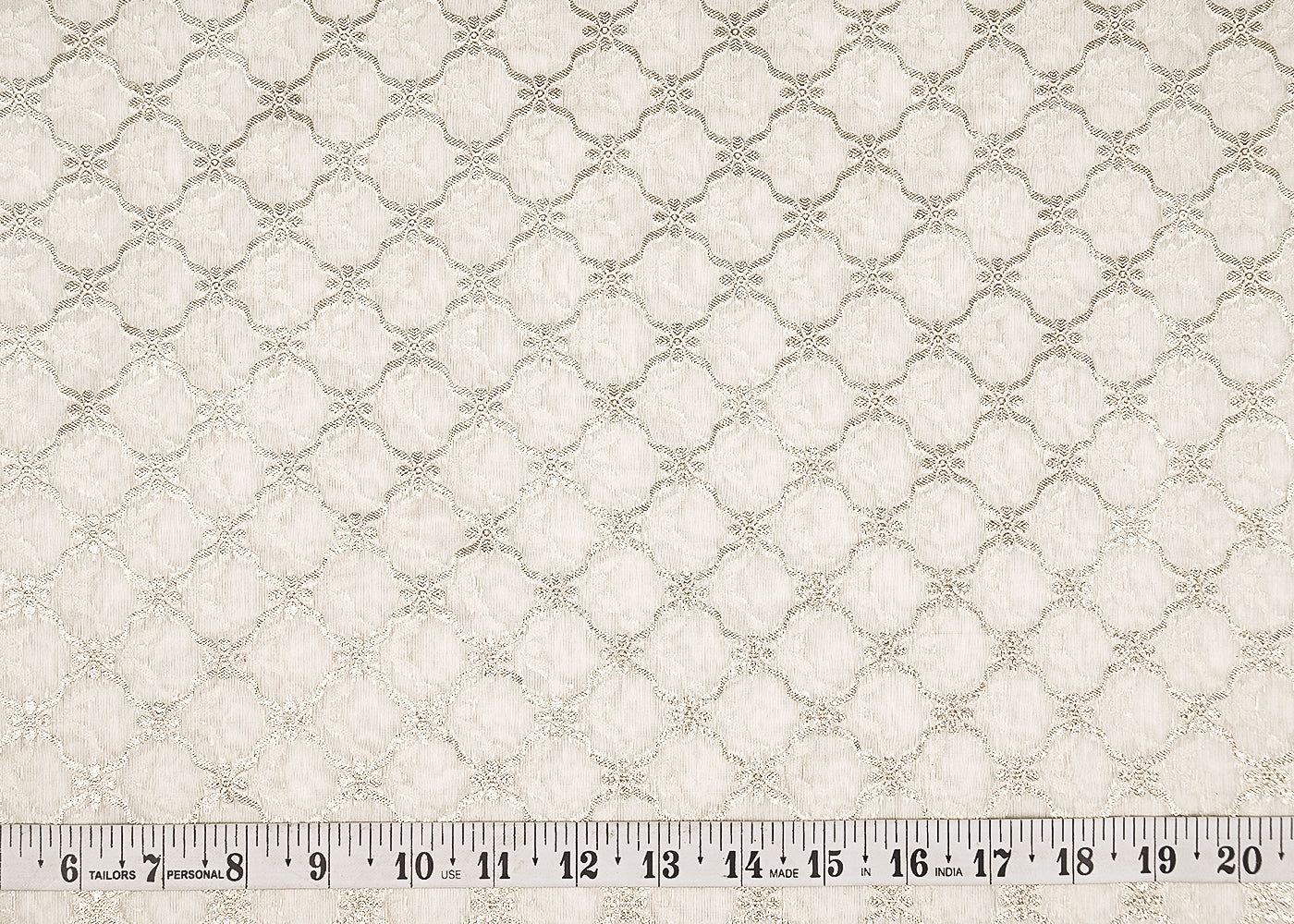 White-Dyeable-Chanderi-Silk-Fabric-With-All-Over-Dull-Gold-Zari-Handloom-21792-measurement-view