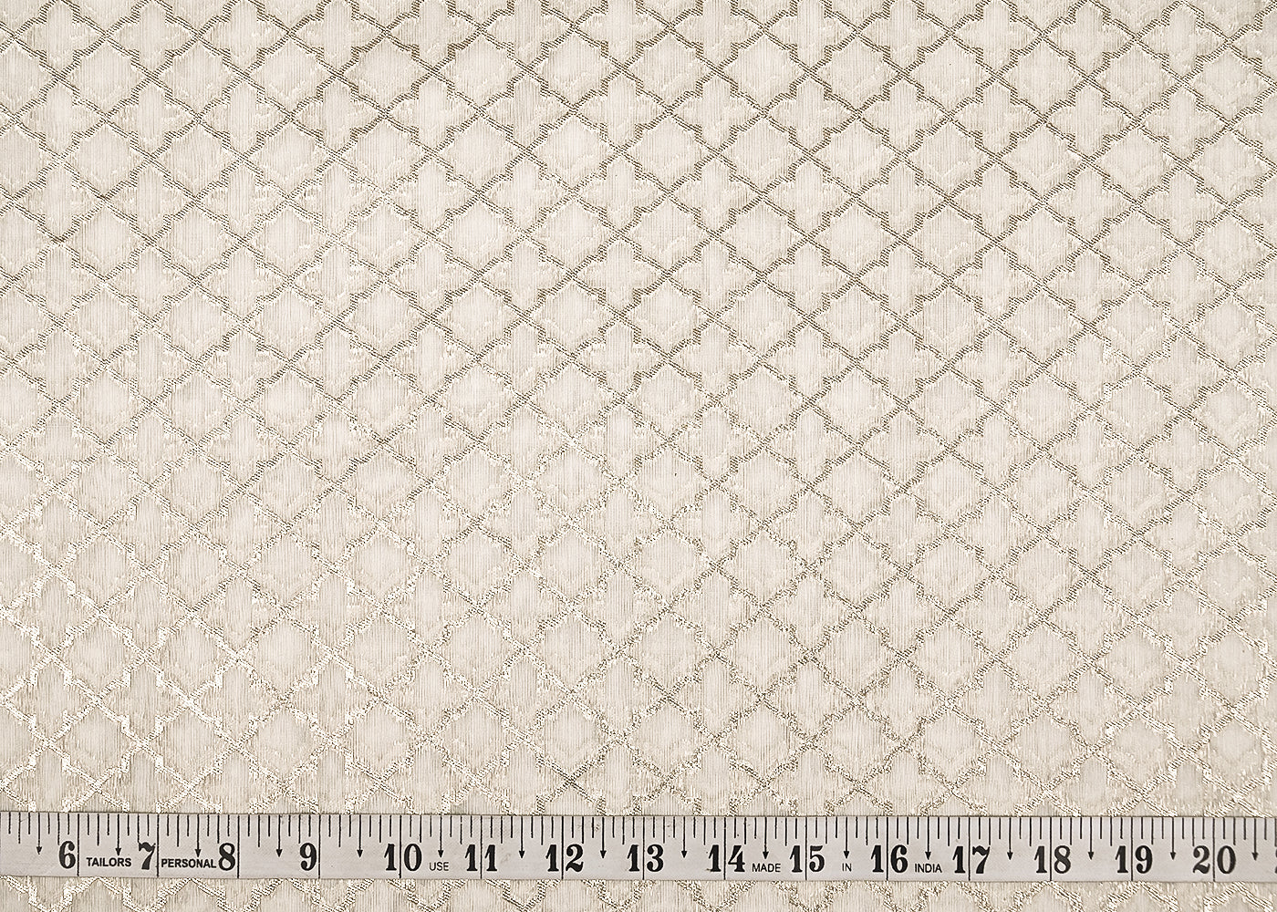 White-Dyeable-Chanderi-Silk-Fabric-With-All-Over-Dull-Gold-Zari-Handloom-21796-measurement-view