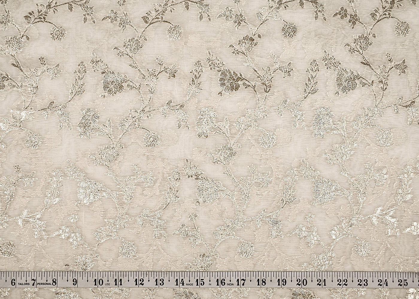 White-Dyeable-Chanderi-Silk-Fabric-With-All-Over-Dull-Gold-Zari-Handloom-21814-measurement-view