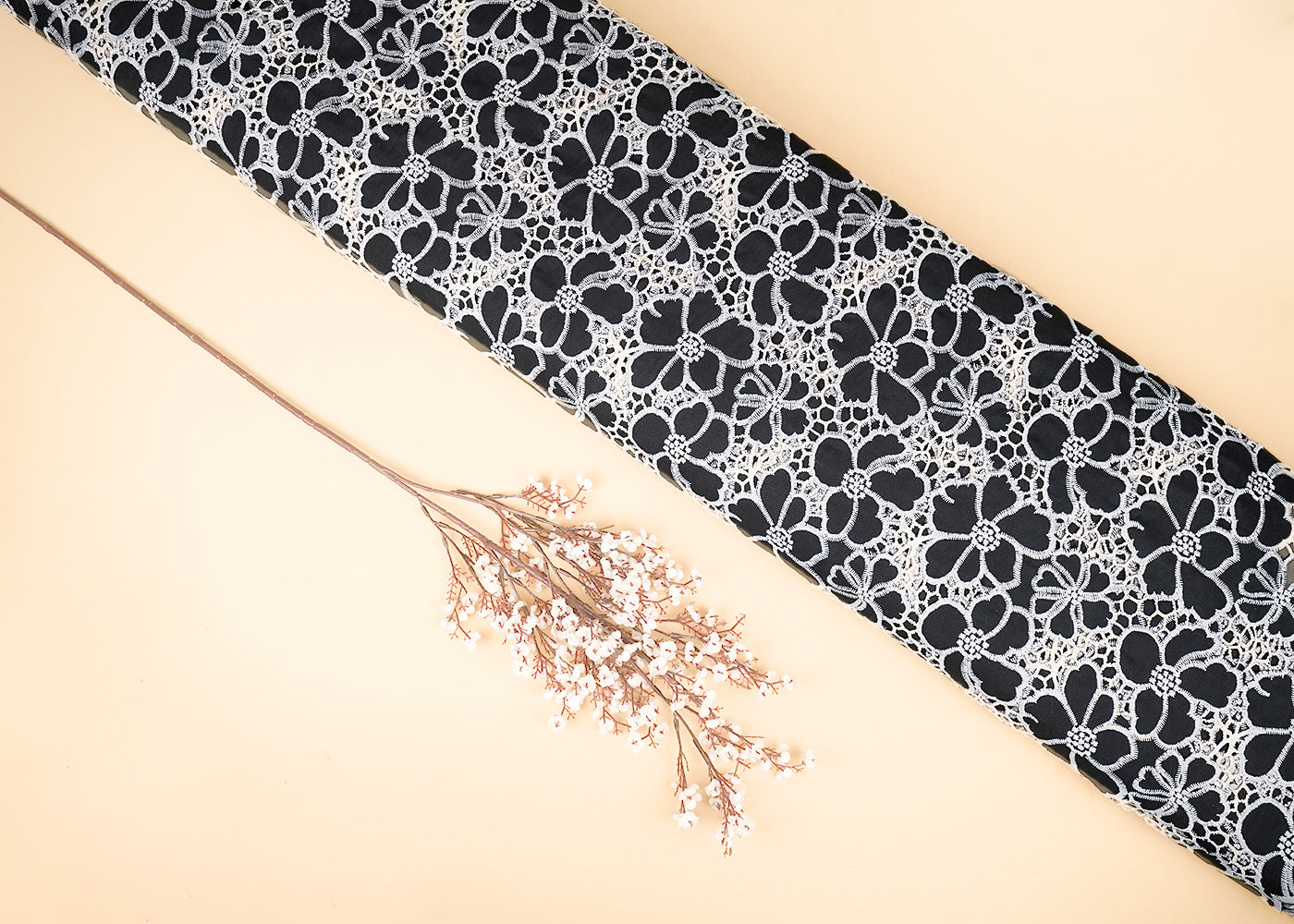 Black-Cotton-Fabric-With-All-Over-Thread-And-Cutwork-With-Scalloped-Edges-21886