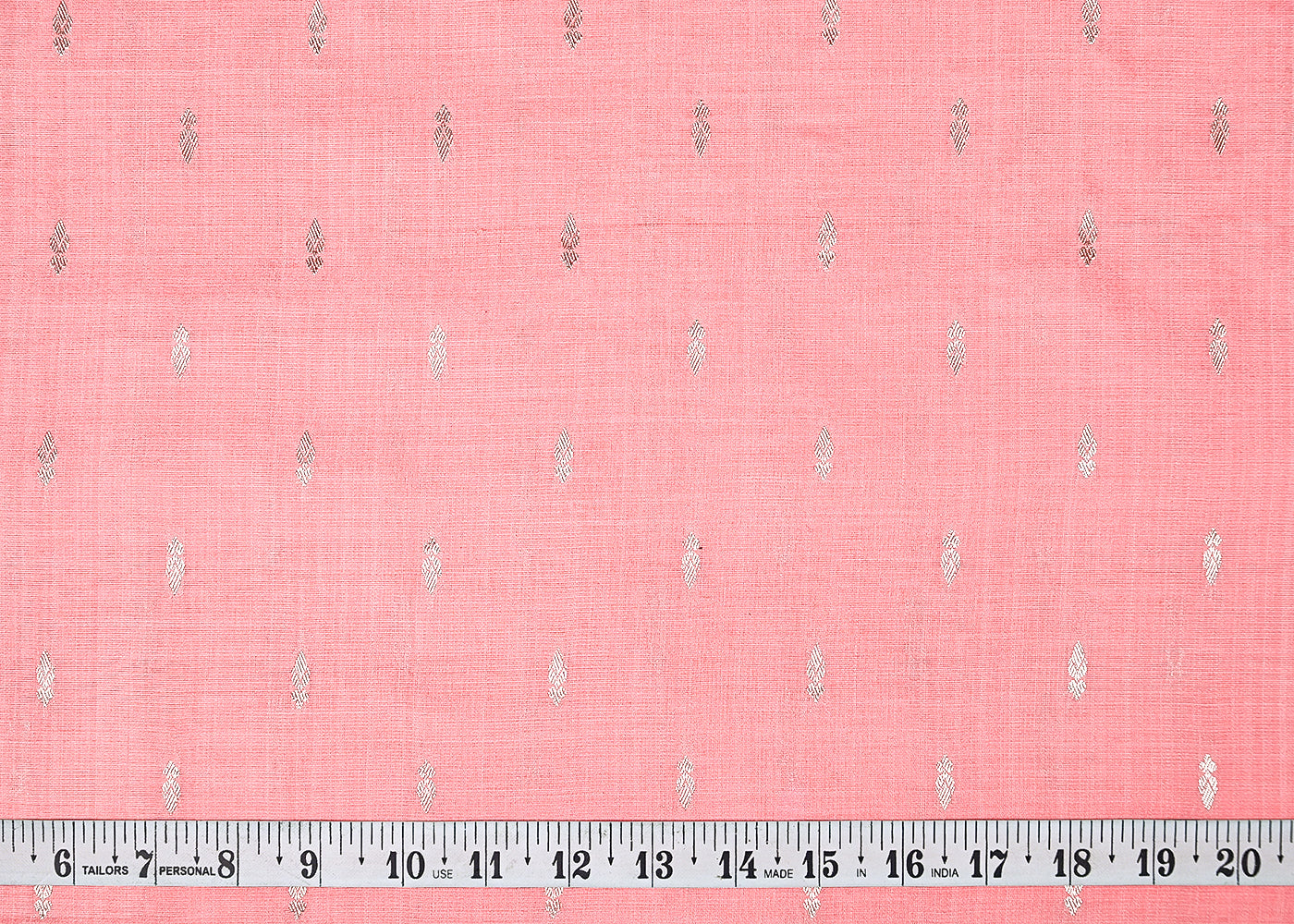 Baby-Pink-Cotton-Silk-Fabric-With-All-Over-Zari-Handloom-21893-measurement-view