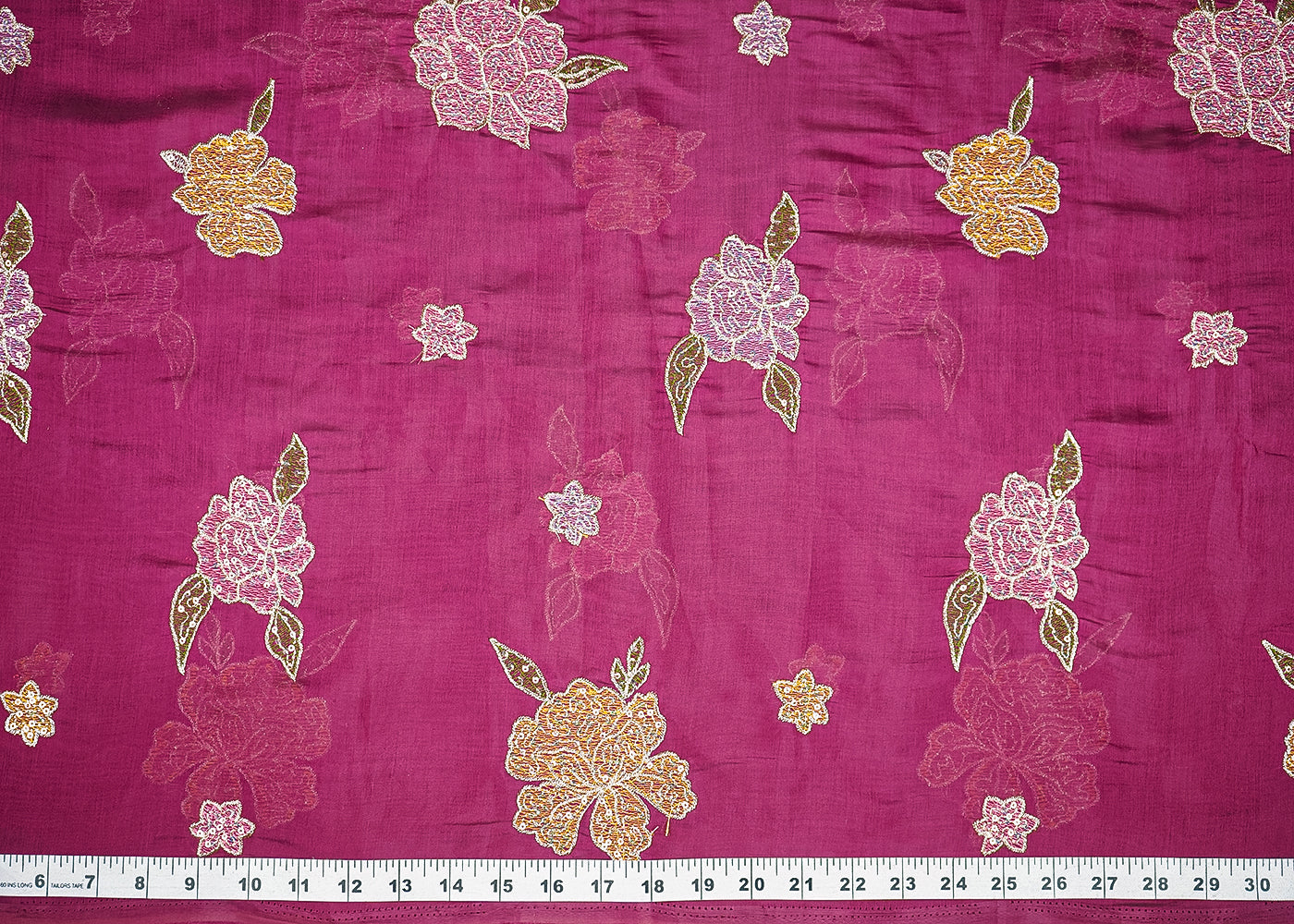 Purple-Chanderi-Fabric-With-All-Over-Floral-Motif-Of-Thread-Zari-And-Sequins-Work-21941-measurement-view
