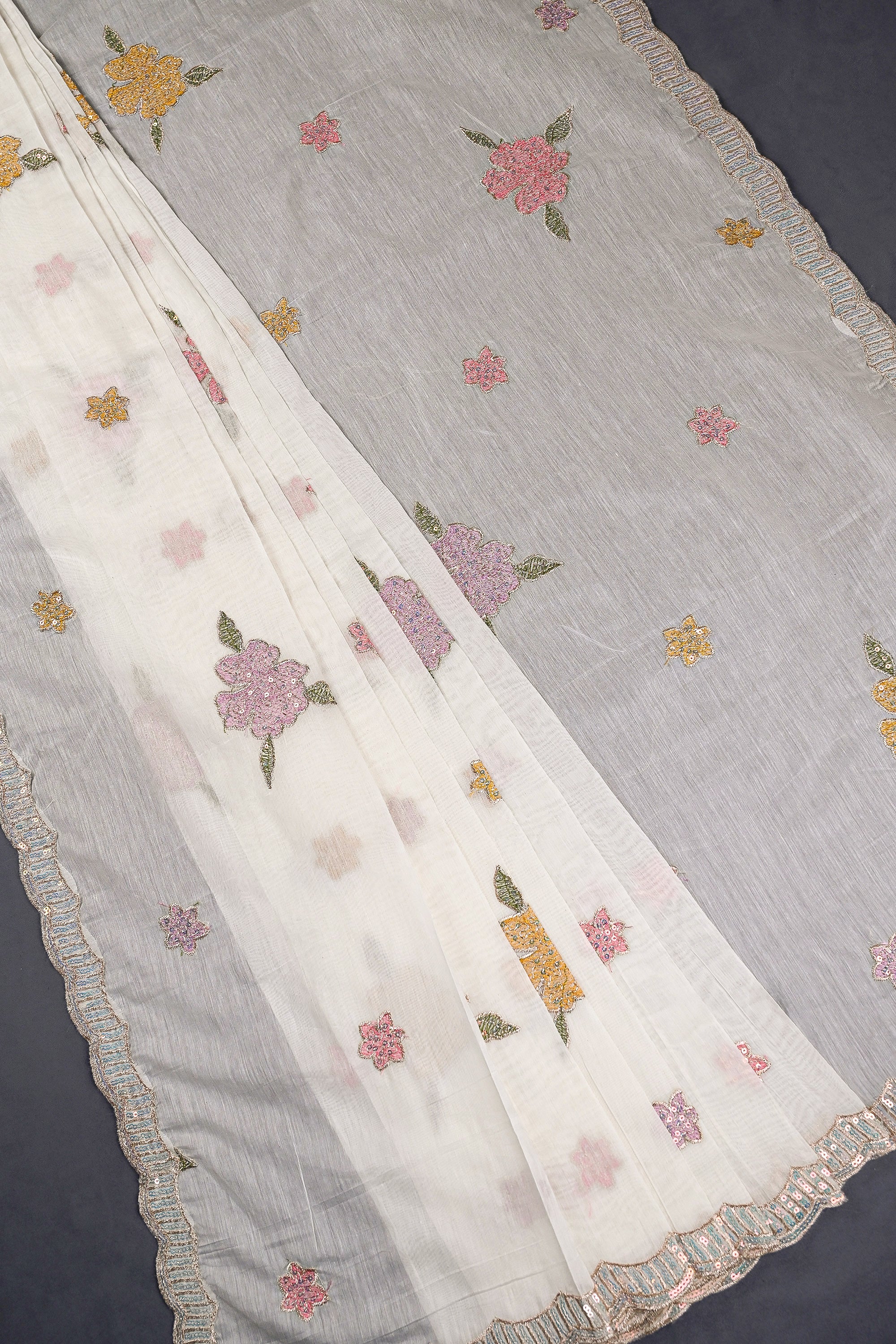 White-Chanderi-Dupatta-With-All-Over-Zari,-Thread-And-Sequins-Work-21943-silhoutte-view