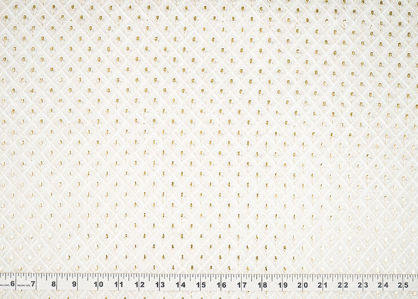 White Dyeable Georgette Fabric With All Over Zari, Sequins And Thread Work 21960